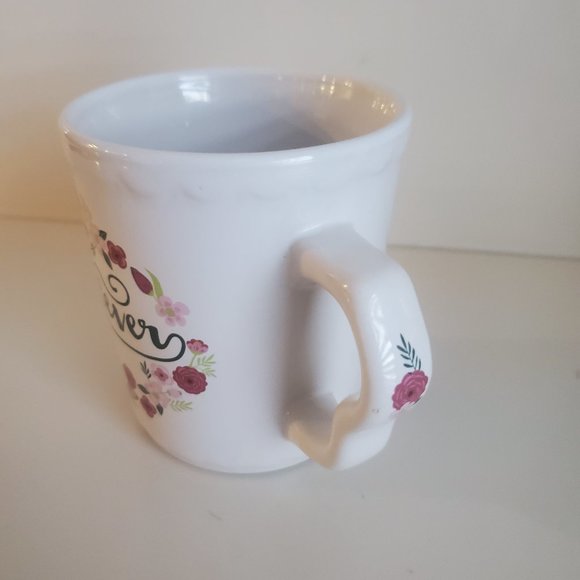3/$15 * White Floral Novelty Mug 'Whatever' Graphic Ceramic Coffee Tea Beverage - Picture 5 of 6